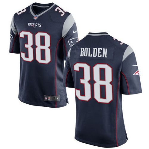 Men New England Patriots 38 Brandon Bolden Nike Navy Game Player NFL Jersey